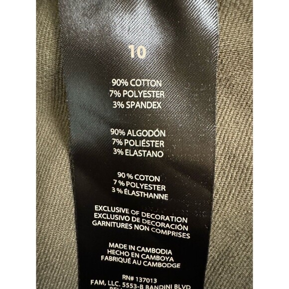 Banana Republic Jeans High Rise Size 10 Olive utility Stretch Pockets - Picture 5 of 7